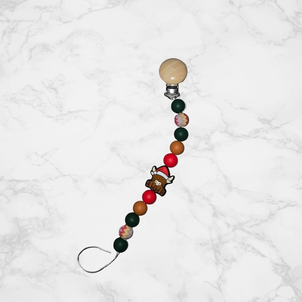 Colorful Beaded Pacifier Clip